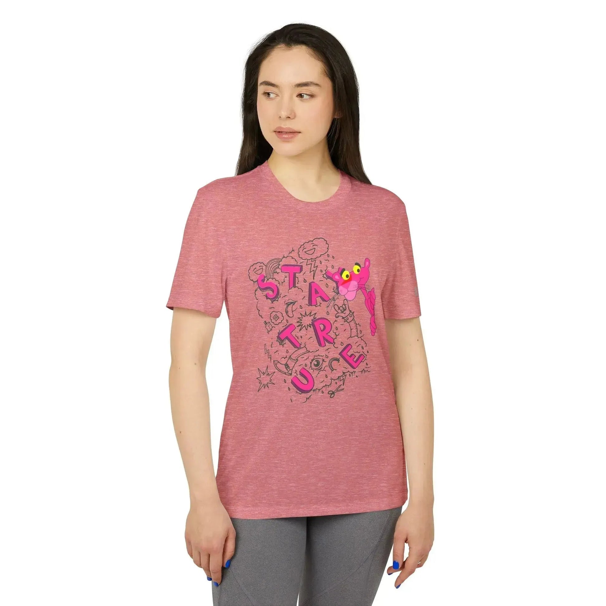 Funny Pink Panther Adidas® Unisex Sport T-shirt - Vkamian