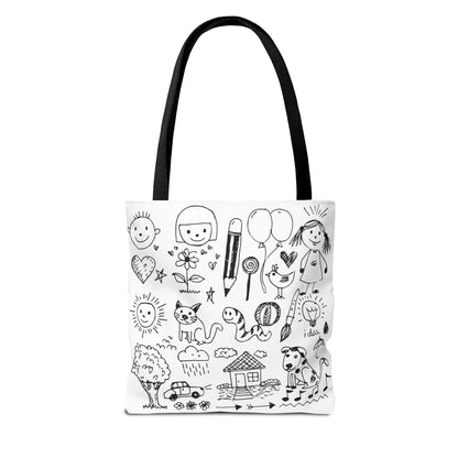 Children Hand Draw Tote Bag (AOP) - Vkamian