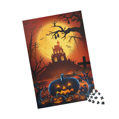 Pumpkin Spooky Landscape Puzzle 1014 piece | VKamian Family Games