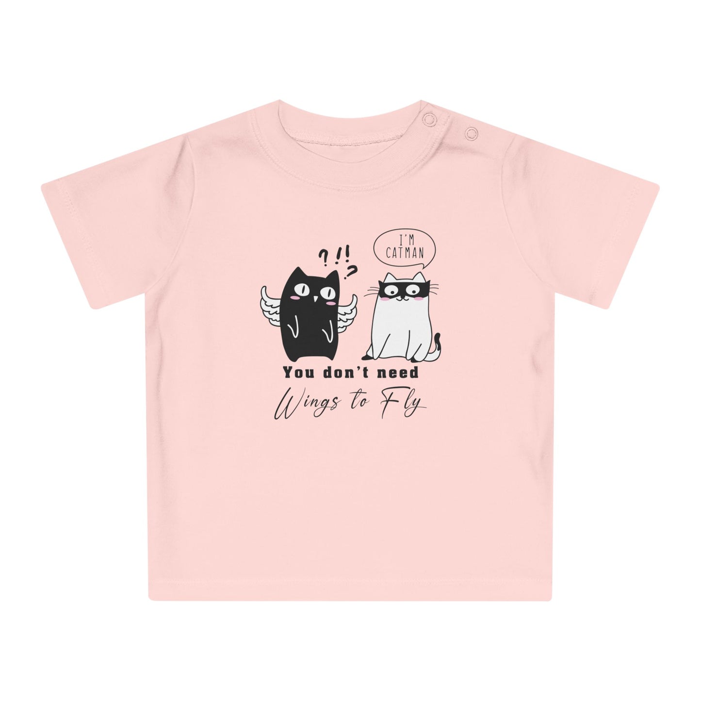 Funny Hero Cat Baby T-Shirt | Organic Cotton Toddler Top