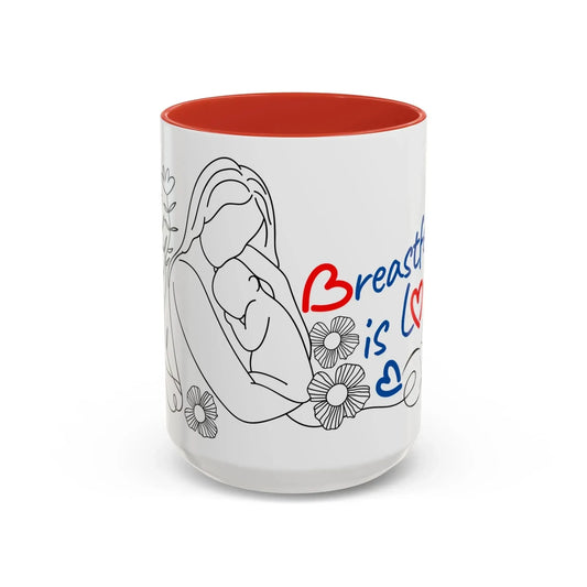 Love Breastfeeding Accent Coffee Mug (11, 15oz) - Vkamian