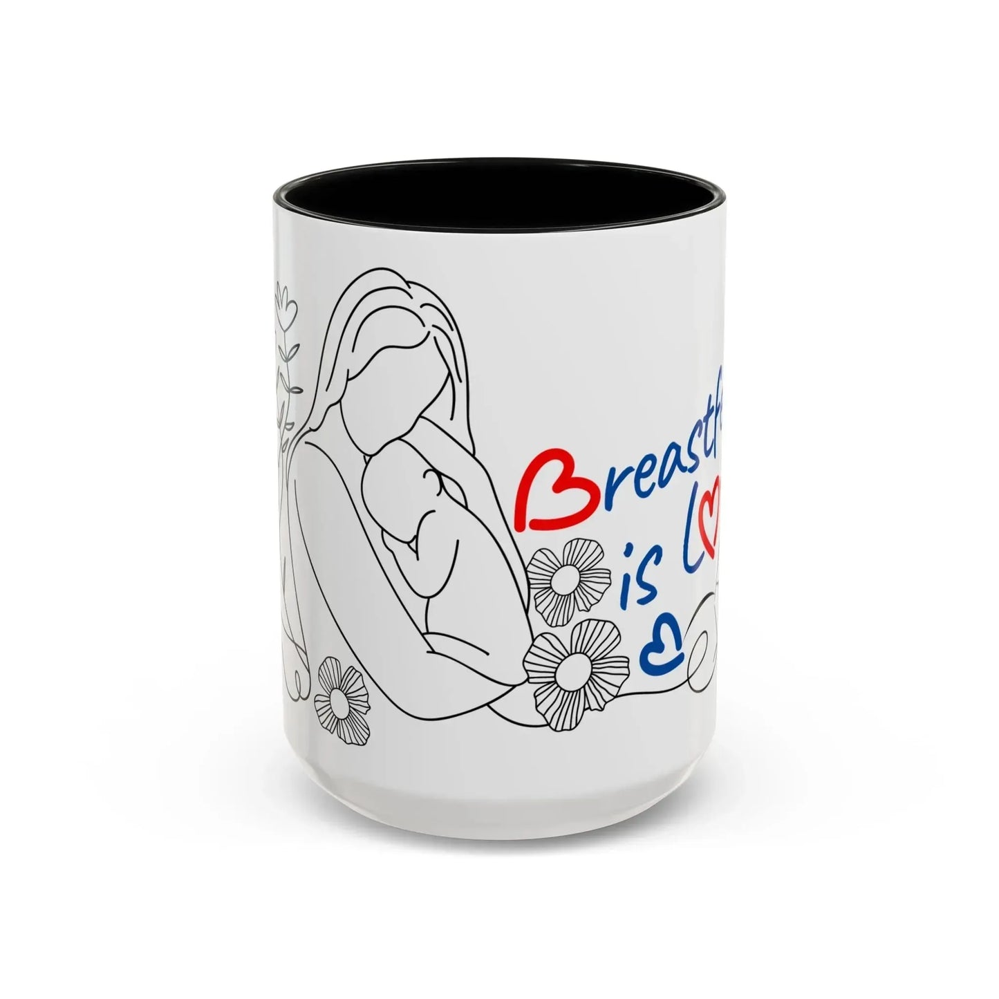 Love Breastfeeding Accent Coffee Mug (11, 15oz) - Vkamian