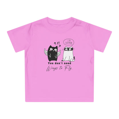 Funny Hero Cat Baby T-Shirt | Organic Cotton Toddler Top