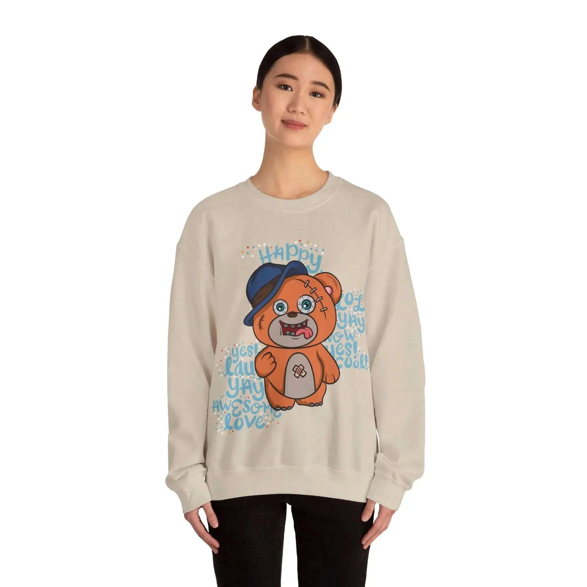 Happy Bear Unisex Heavy Blend™ Crewneck Sweatshirt - Vkamian