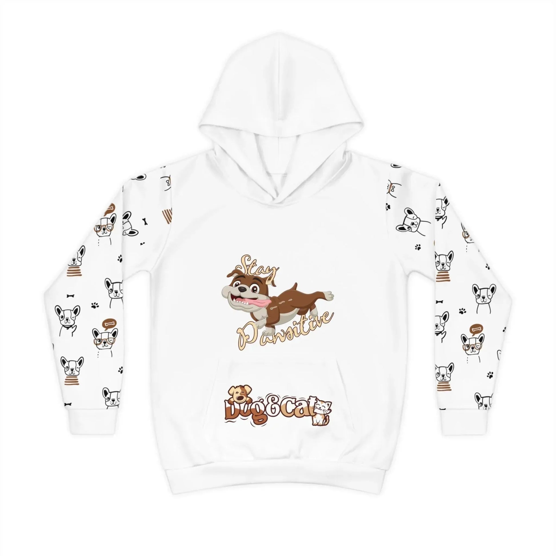 Dog And Cat Children's Hoodie (AOP) - Vkamian