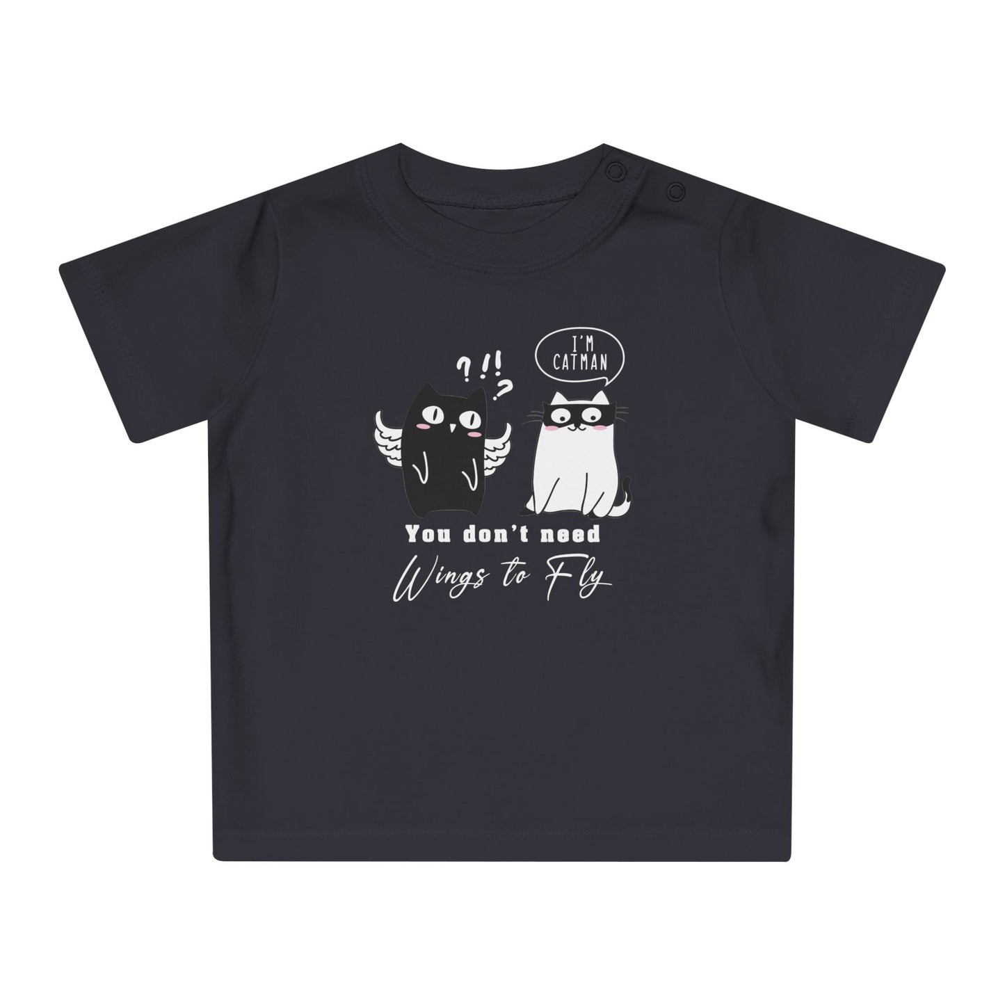 Funny Hero Cat Baby T-Shirt | Organic Cotton Toddler Top