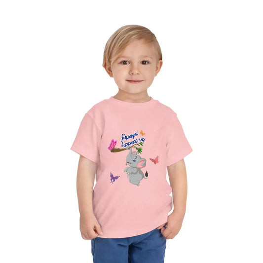 Looking Up Elephant Toddler Short Sleeve Tee - Vkamian