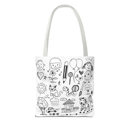 Children Hand Draw Tote Bag (AOP) - Vkamian