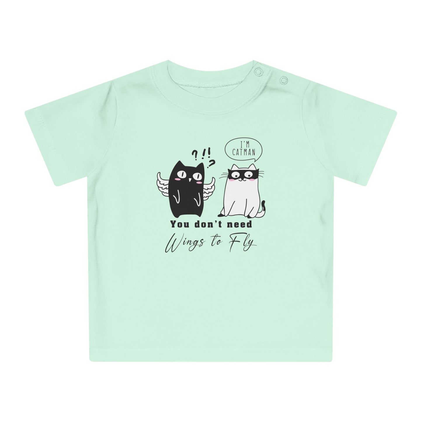 Funny Hero Cat Baby T-Shirt | Organic Cotton Toddler Top