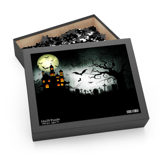 Spooky Night Grave Garden Puzzle 500 Piece