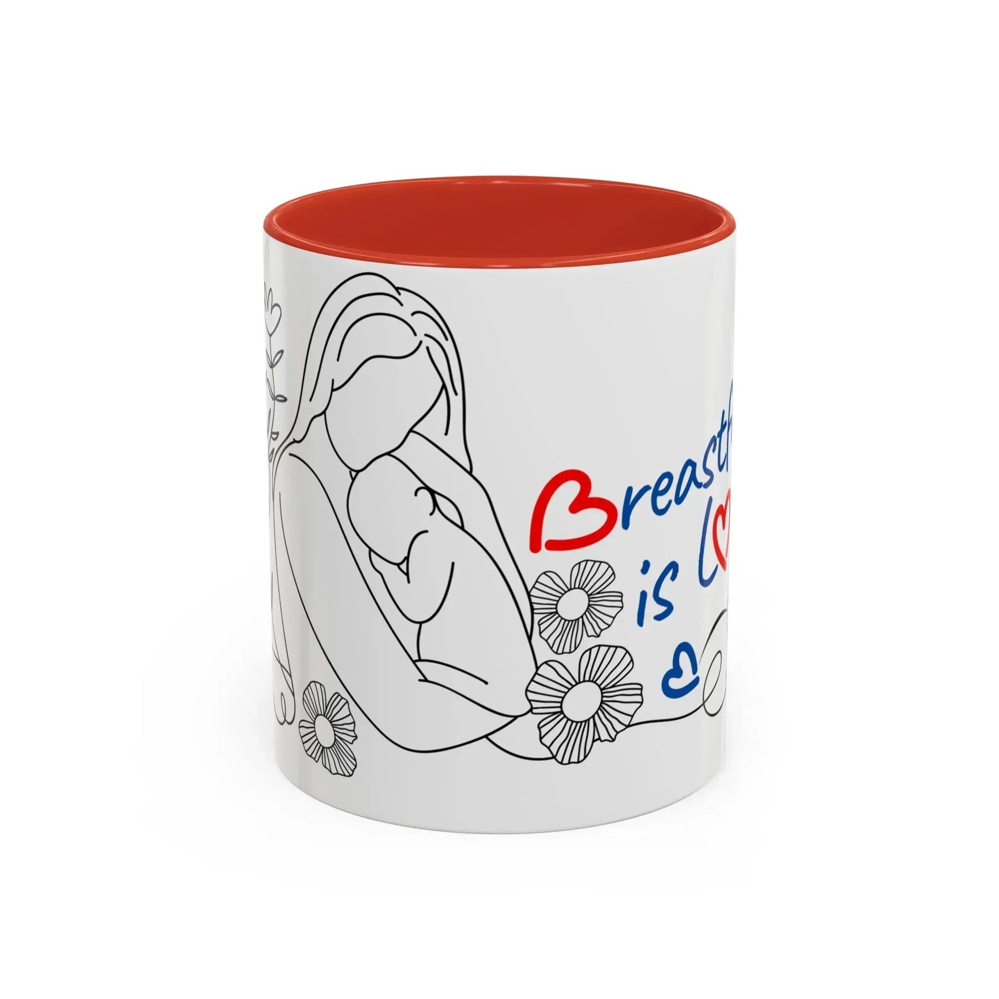 Love Breastfeeding Accent Coffee Mug (11, 15oz) - Vkamian