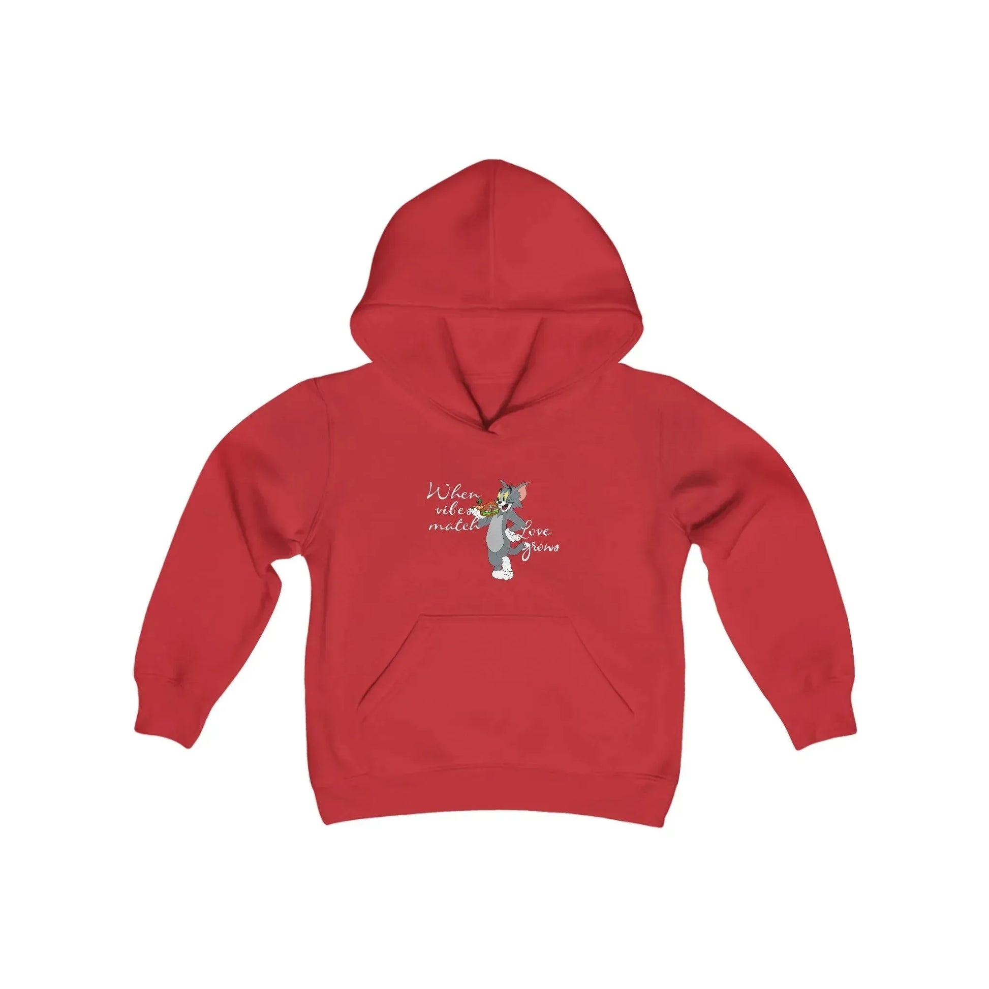 Tom And Jerry Friendship Youth Heavy Blend Hooded Sweatshirt - Vkamian