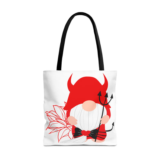 Cute Gnome On Devil Dress Tote Bag (AOP) | All Over Print Bag