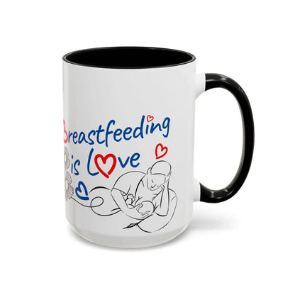 Love Breastfeeding Accent Coffee Mug (11, 15oz) - Vkamian