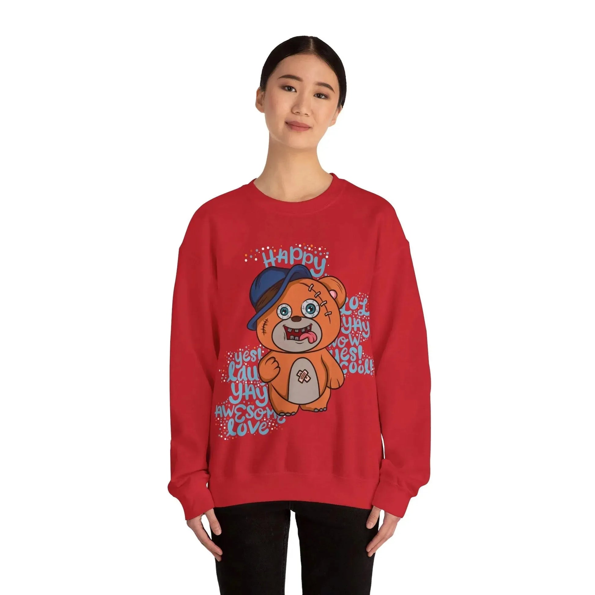 Happy Bear Unisex Heavy Blend™ Crewneck Sweatshirt - Vkamian