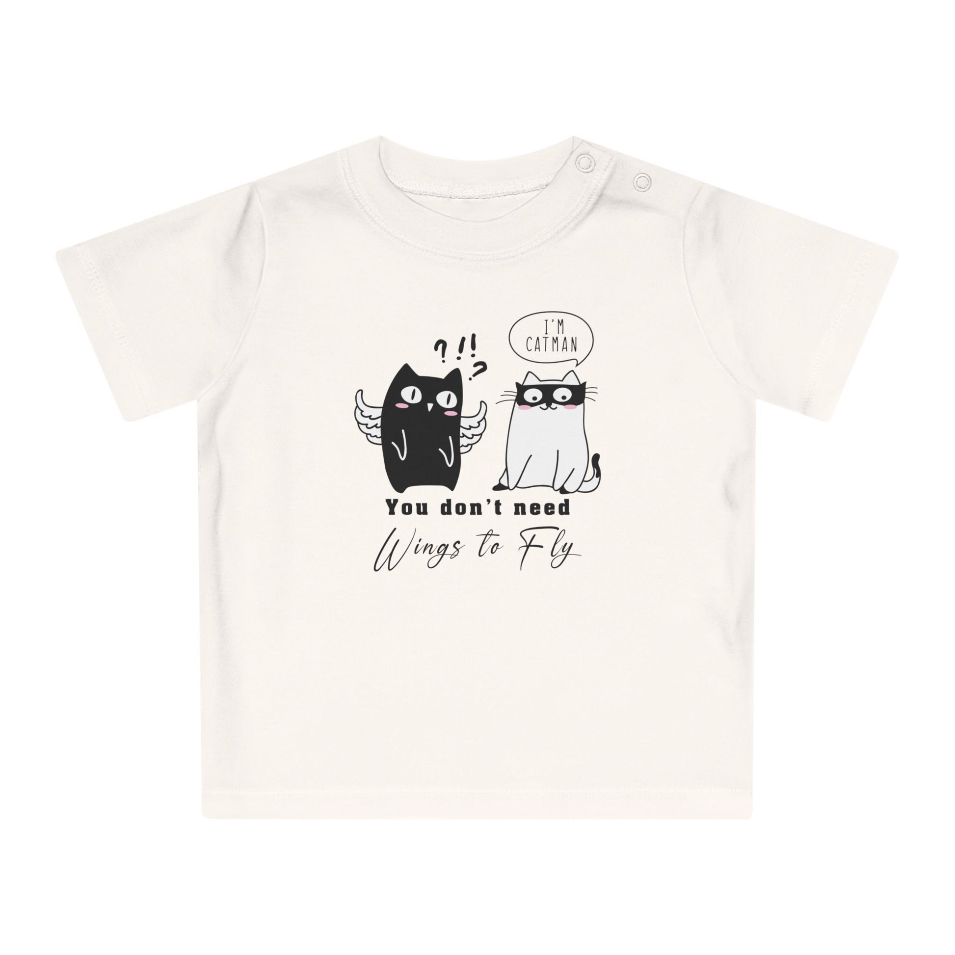 Funny Hero Cat Baby T-Shirt | Organic Cotton Toddler Top