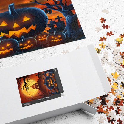 Pumpkin Spooky Landscape Puzzle 1014 piece | VKamian Family Games