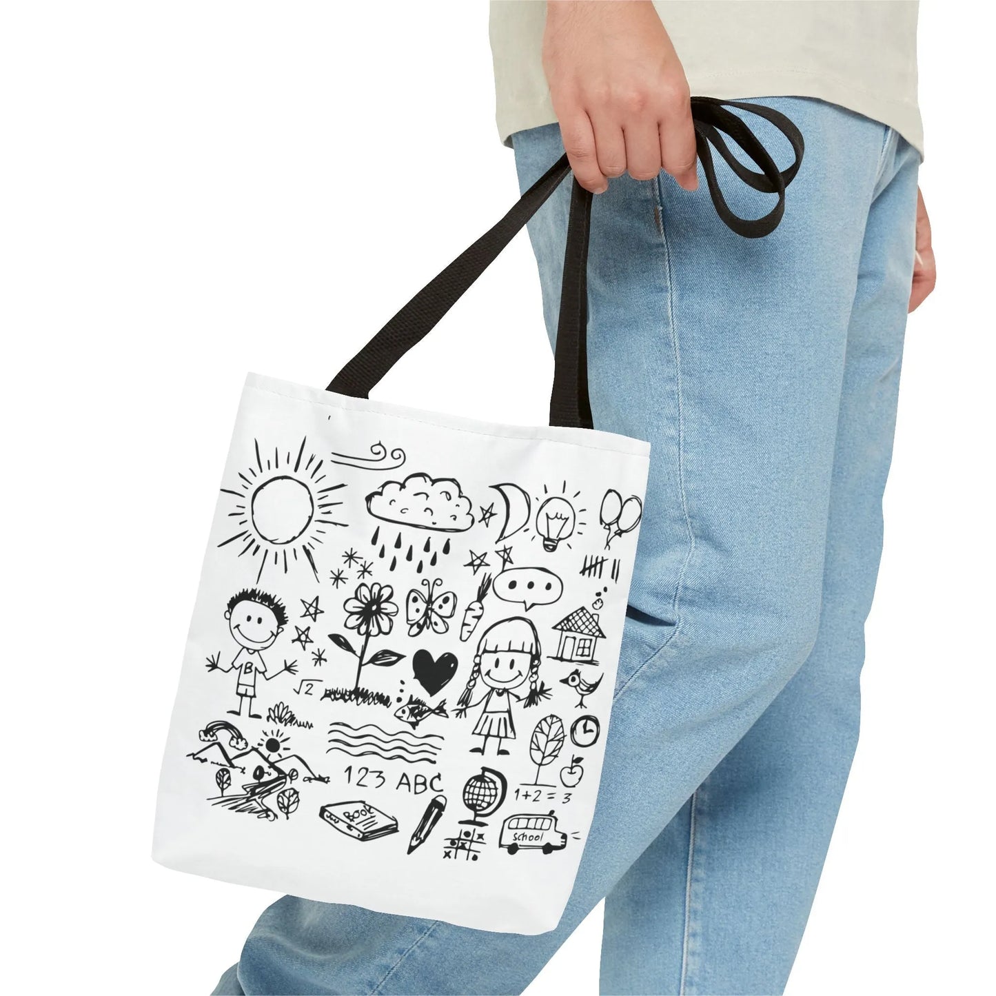 Children Hand Draw Tote Bag (AOP) - Vkamian