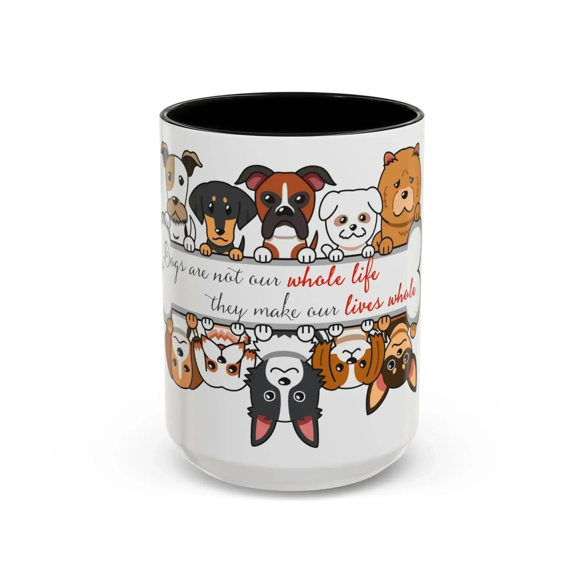 Funny Dogs Accent Coffee Mug (11, 15oz) - Vkamian