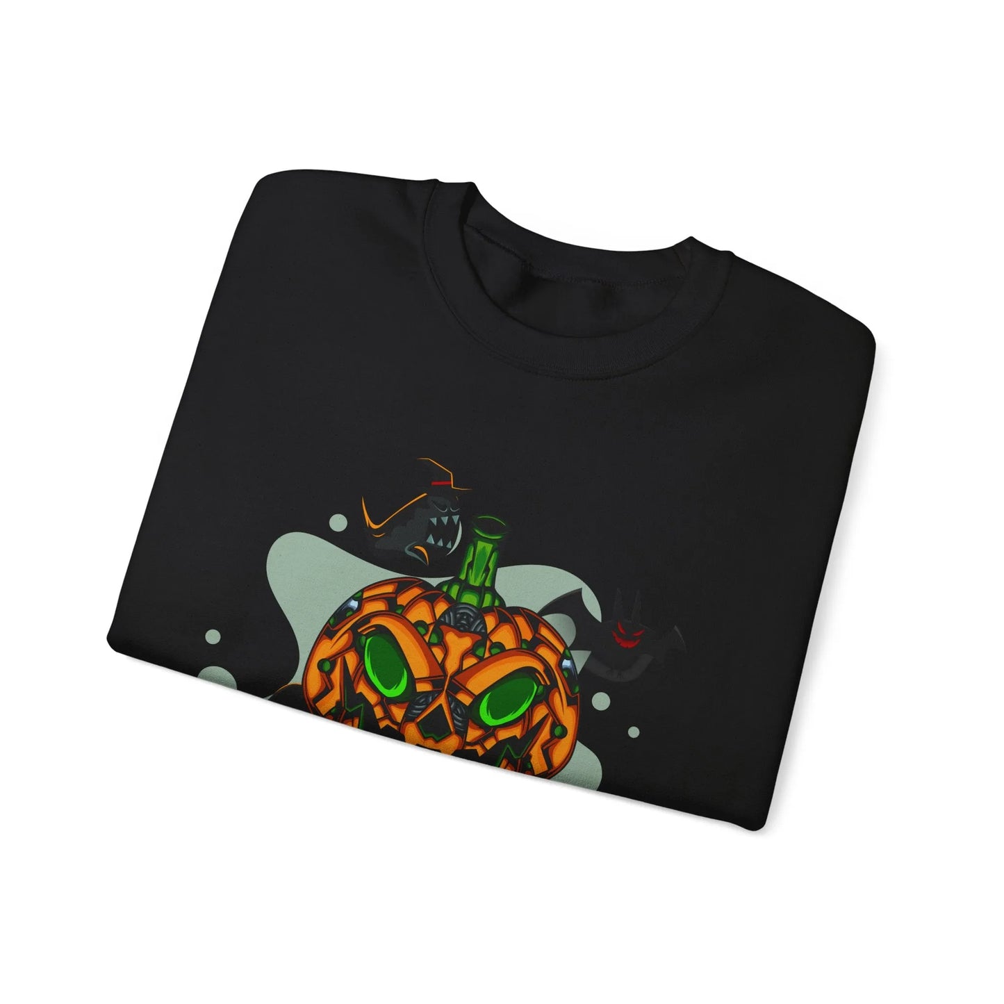 Amazing Robot Pumpkin Unisex Heavy Blend™ Crewneck Sweatshirt | Vkamian Sport