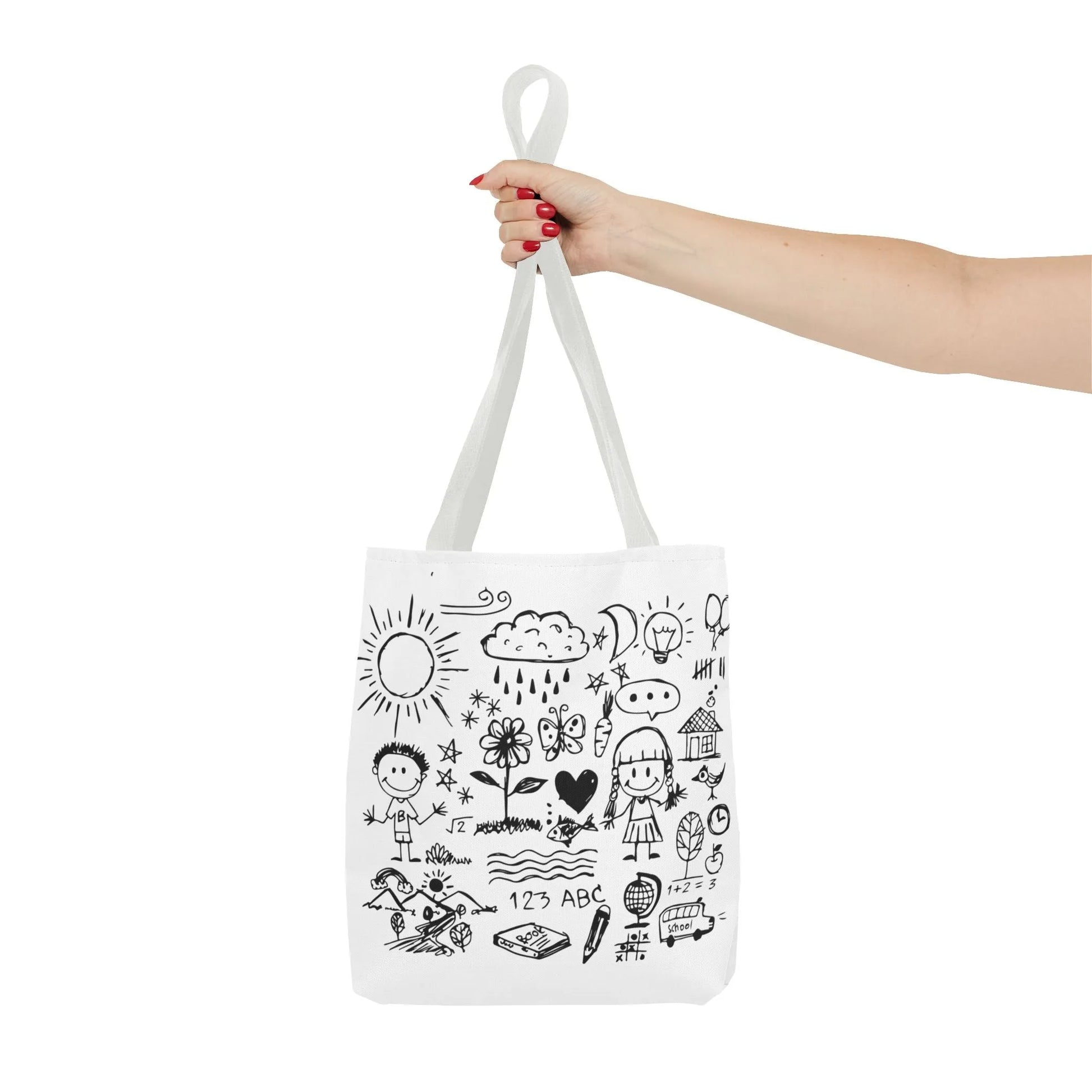 Children Hand Draw Tote Bag (AOP) - Vkamian