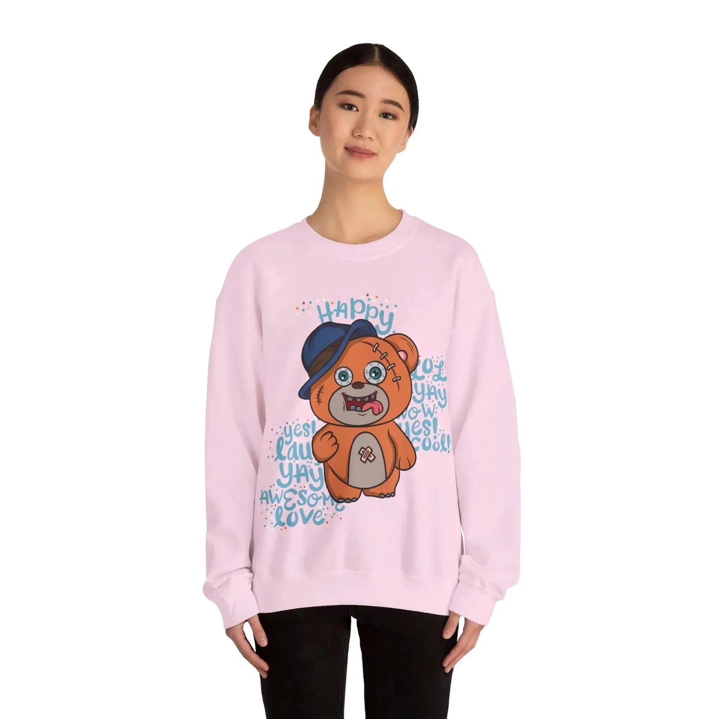 Happy Bear Unisex Heavy Blend™ Crewneck Sweatshirt - Vkamian