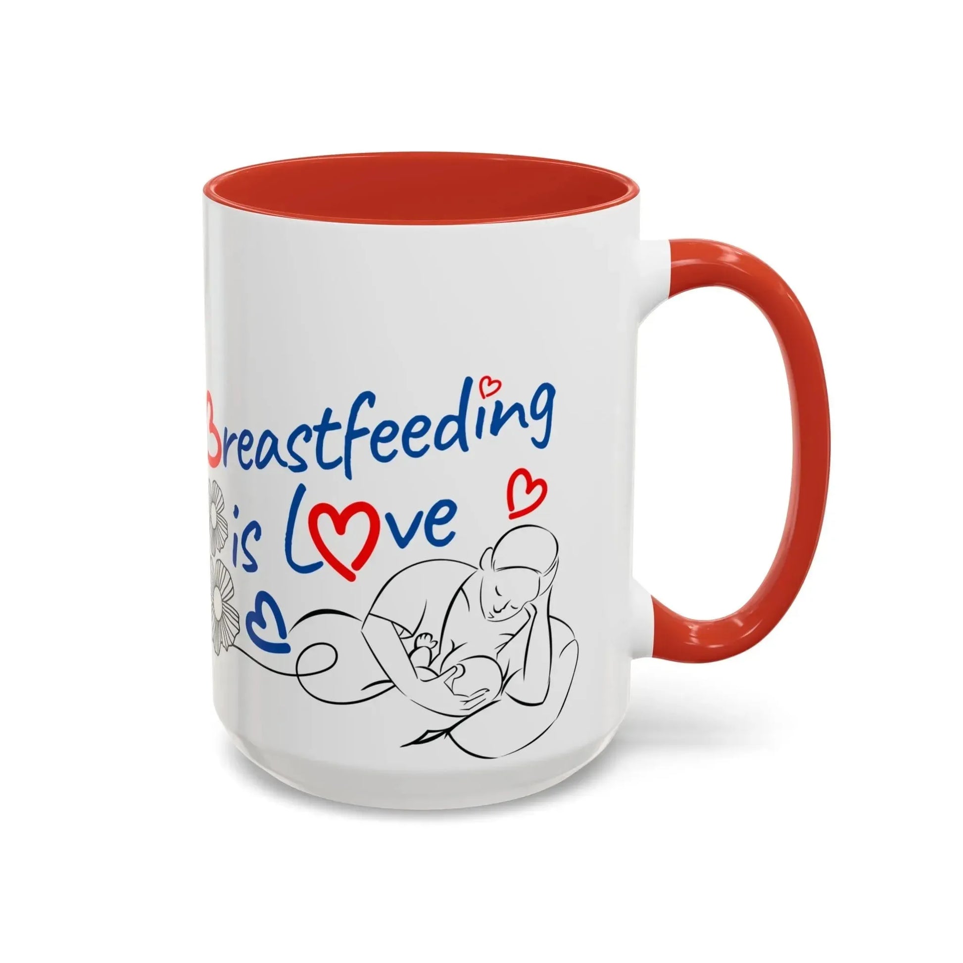 Love Breastfeeding Accent Coffee Mug (11, 15oz) - Vkamian