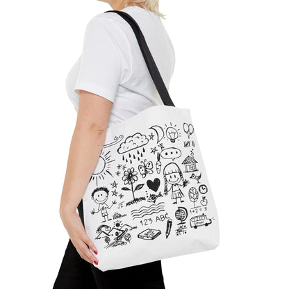 Children Hand Draw Tote Bag (AOP) - Vkamian