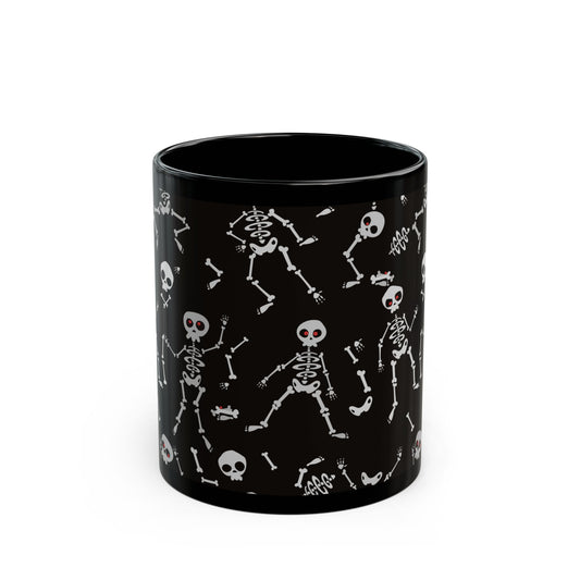 Funny Skeletons Halloween Black Mug (11oz, 15oz) | Halloween Gift Idea