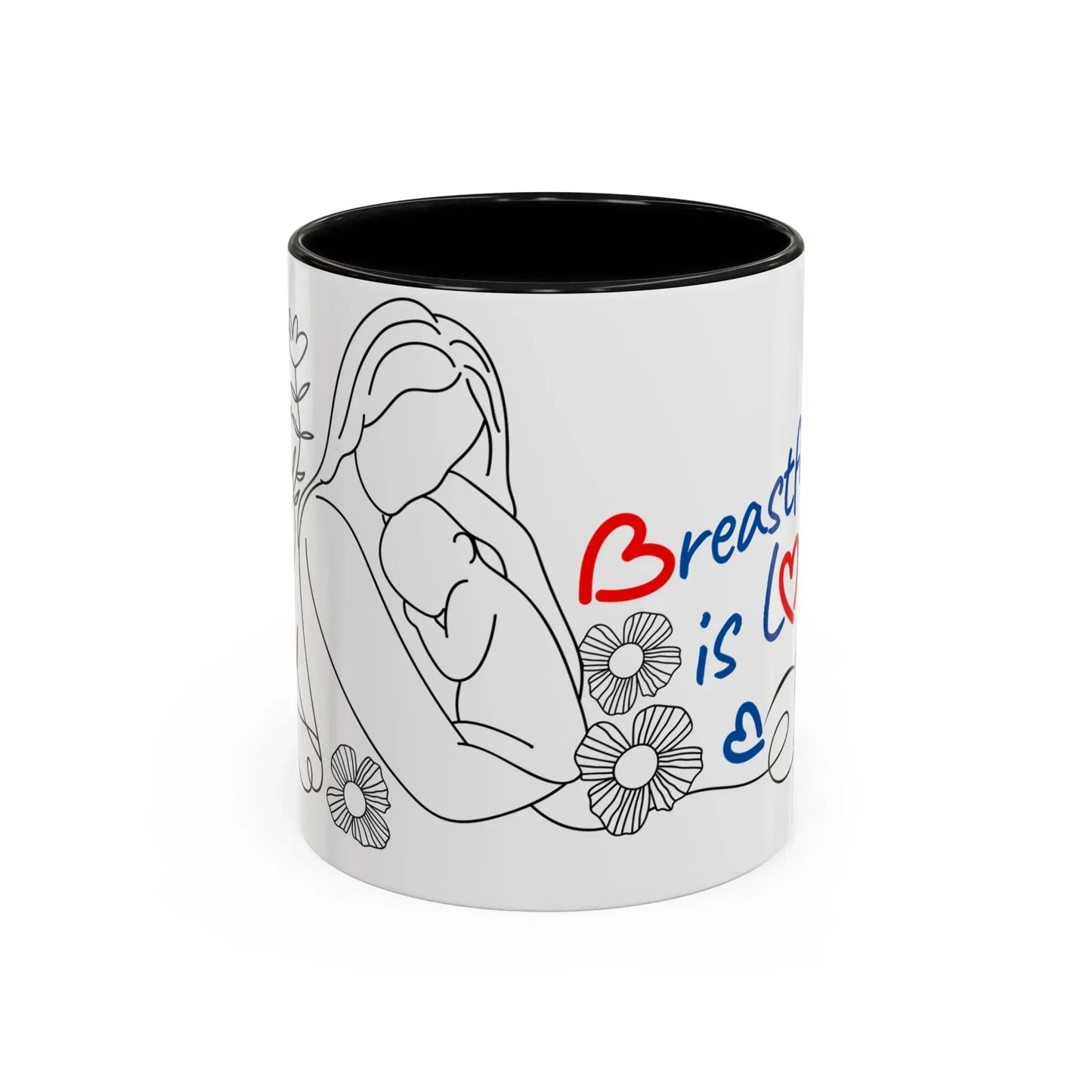 Love Breastfeeding Accent Coffee Mug (11, 15oz) - Vkamian