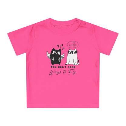 Funny Hero Cat Baby T-Shirt | Organic Cotton Toddler Top