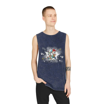 Boom Comic Mickey Minnie Unisex Stonewash Tank Top - Vkamian