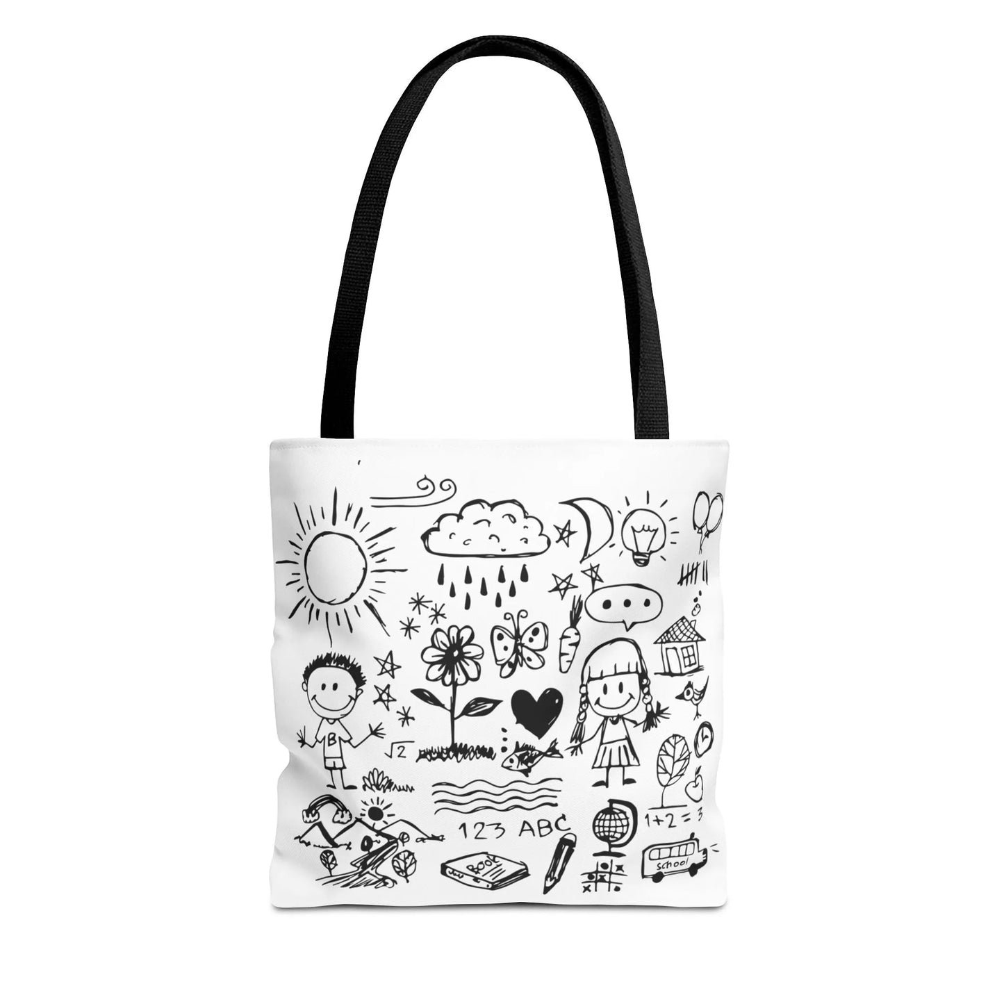 Children Hand Draw Tote Bag (AOP) - Vkamian