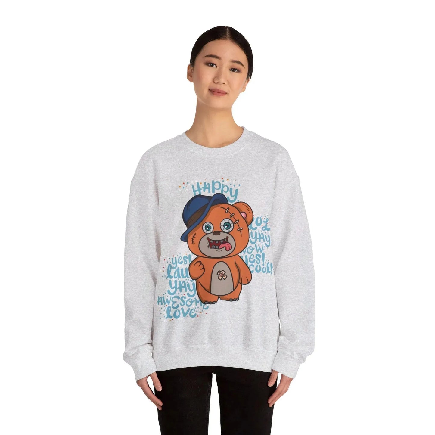 Happy Bear Unisex Heavy Blend™ Crewneck Sweatshirt - Vkamian