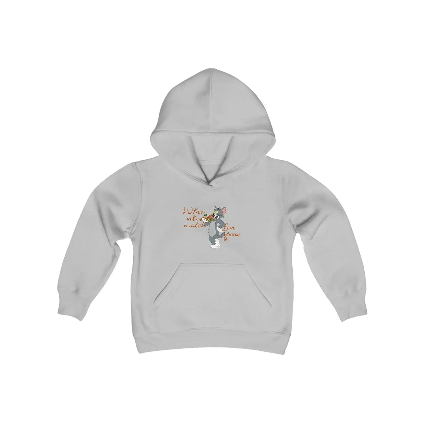 Tom And Jerry Friendship Youth Heavy Blend Hooded Sweatshirt - Vkamian