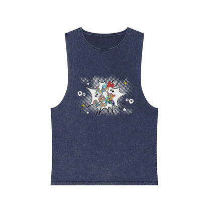 Boom Comic Mickey Minnie Unisex Stonewash Tank Top - Vkamian