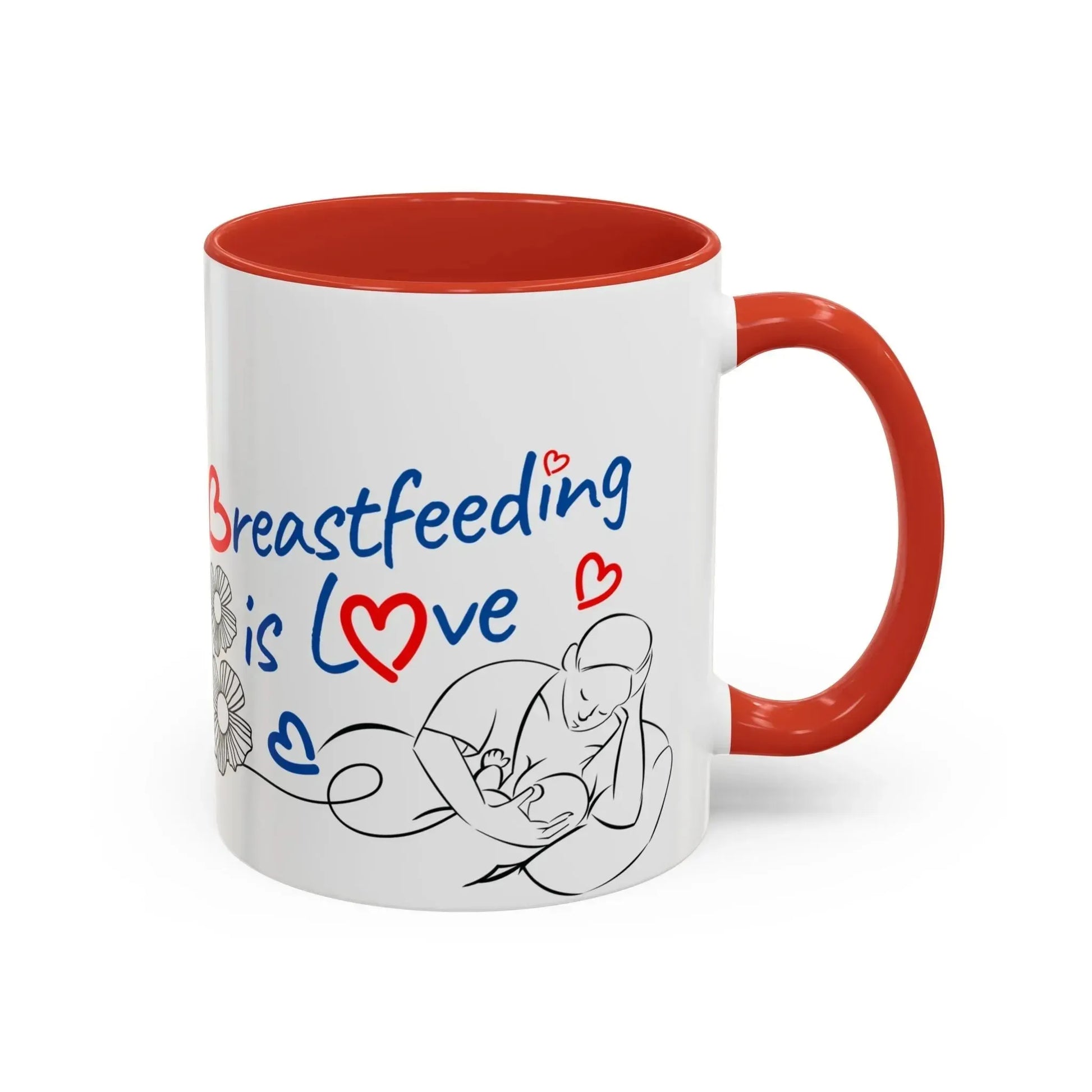 Love Breastfeeding Accent Coffee Mug (11, 15oz) - Vkamian