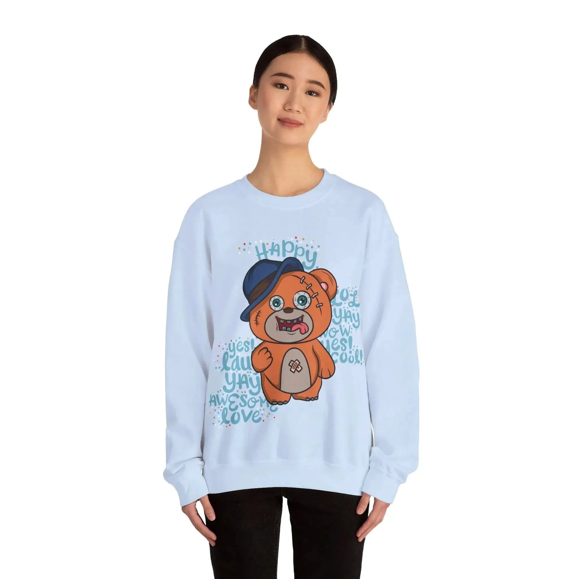 Happy Bear Unisex Heavy Blend™ Crewneck Sweatshirt - Vkamian