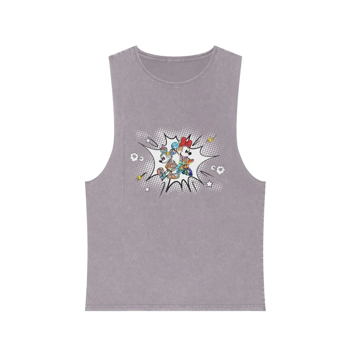 Boom Comic Mickey Minnie Unisex Stonewash Tank Top - Vkamian