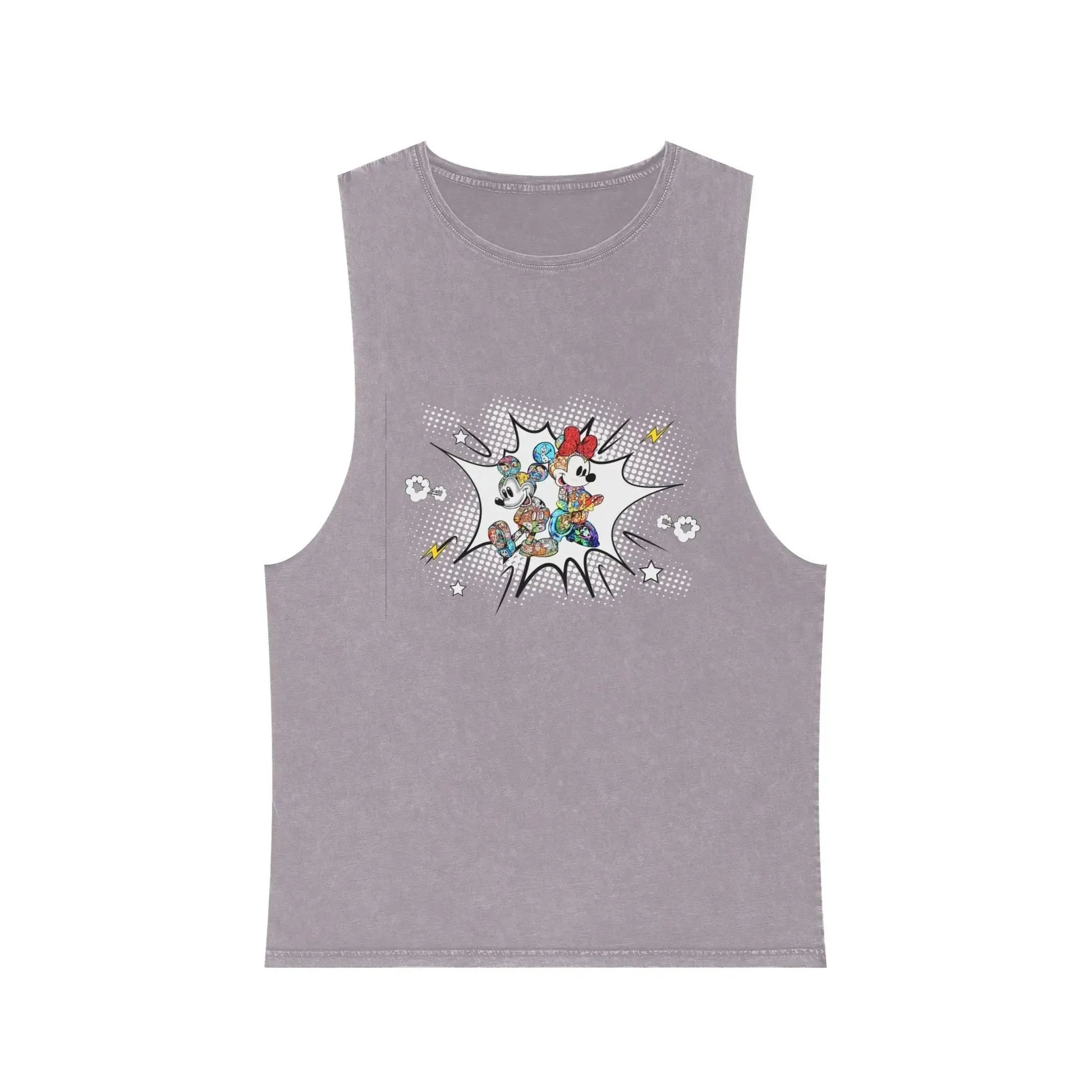 Boom Comic Mickey Minnie Unisex Stonewash Tank Top - Vkamian