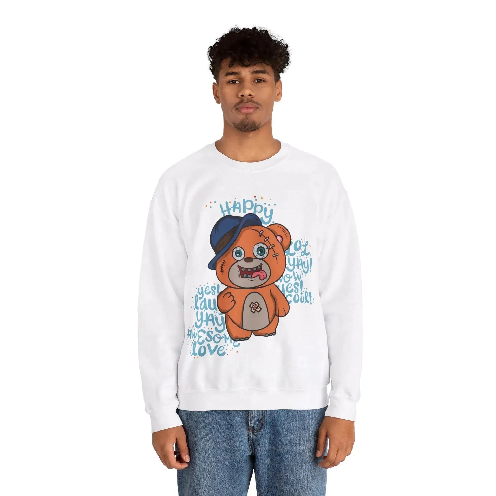 Happy Bear Unisex Heavy Blend™ Crewneck Sweatshirt - Vkamian