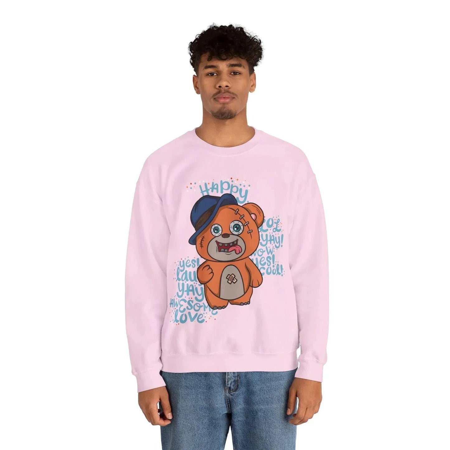 Happy Bear Unisex Heavy Blend™ Crewneck Sweatshirt - Vkamian