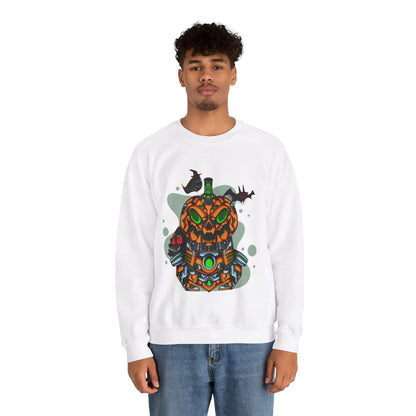 Amazing Robot Pumpkin Unisex Heavy Blend™ Crewneck Sweatshirt