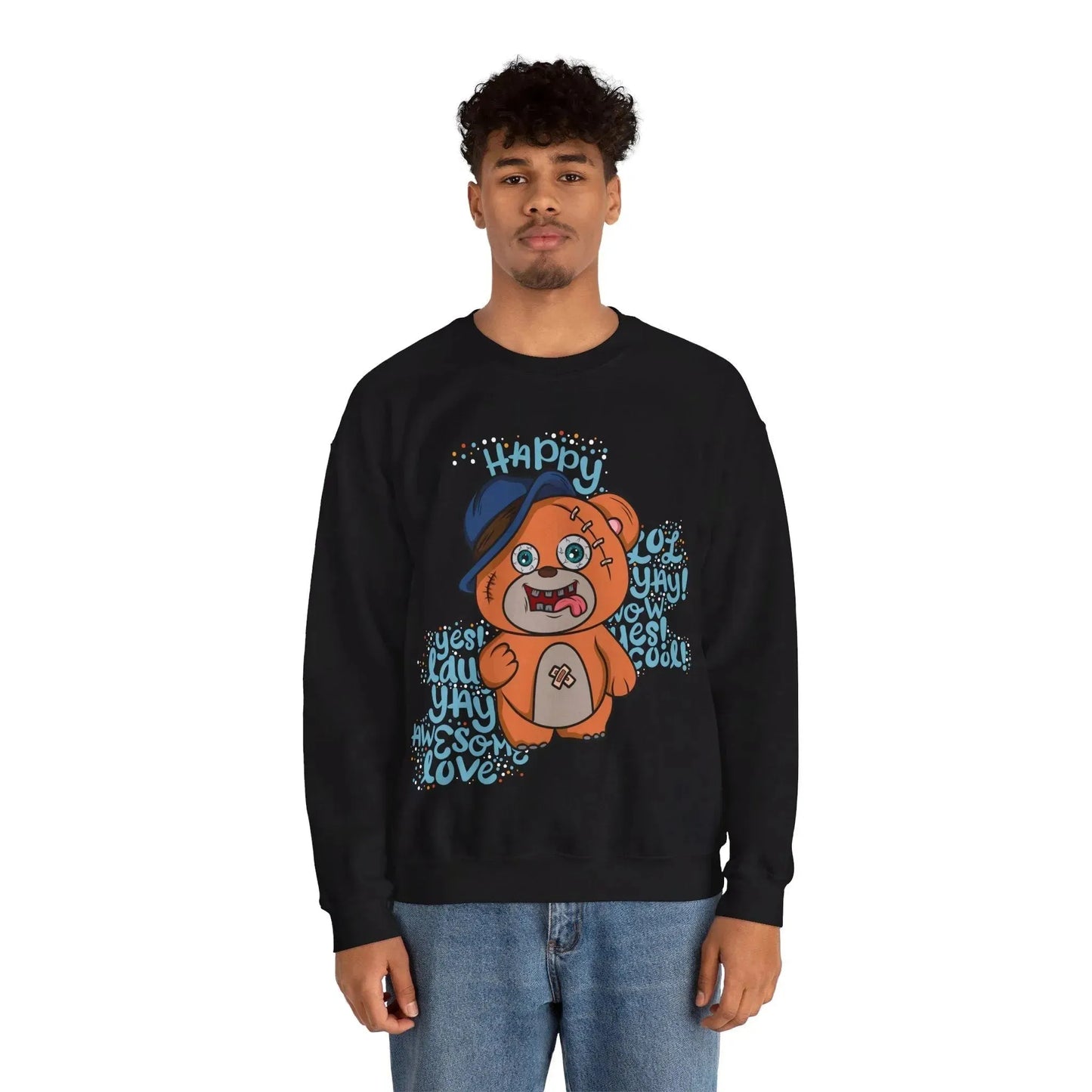 Happy Bear Unisex Heavy Blend™ Crewneck Sweatshirt - Vkamian