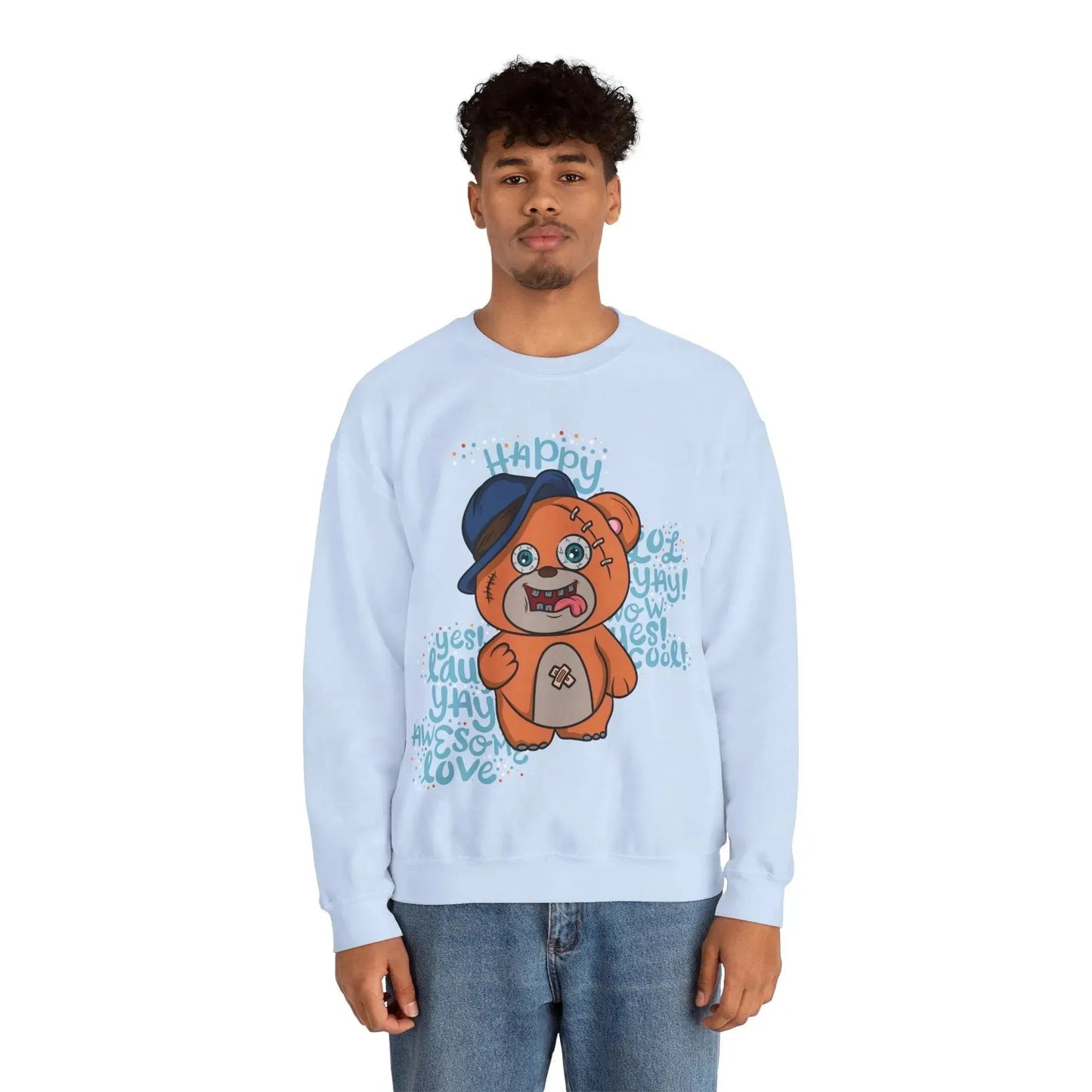 Happy Bear Unisex Heavy Blend™ Crewneck Sweatshirt - Vkamian