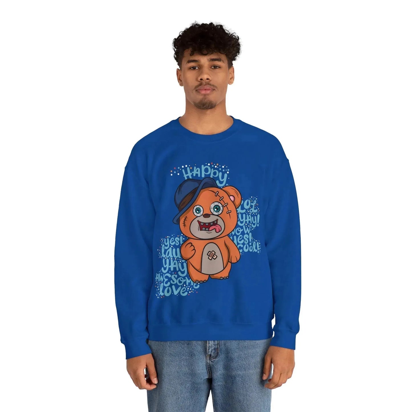 Happy Bear Unisex Heavy Blend™ Crewneck Sweatshirt - Vkamian