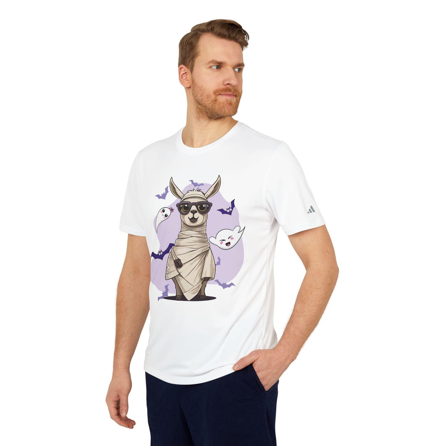 Llama Wrapped Halloween Adidas Unisex Sport T-shirt | Vkamian Festival