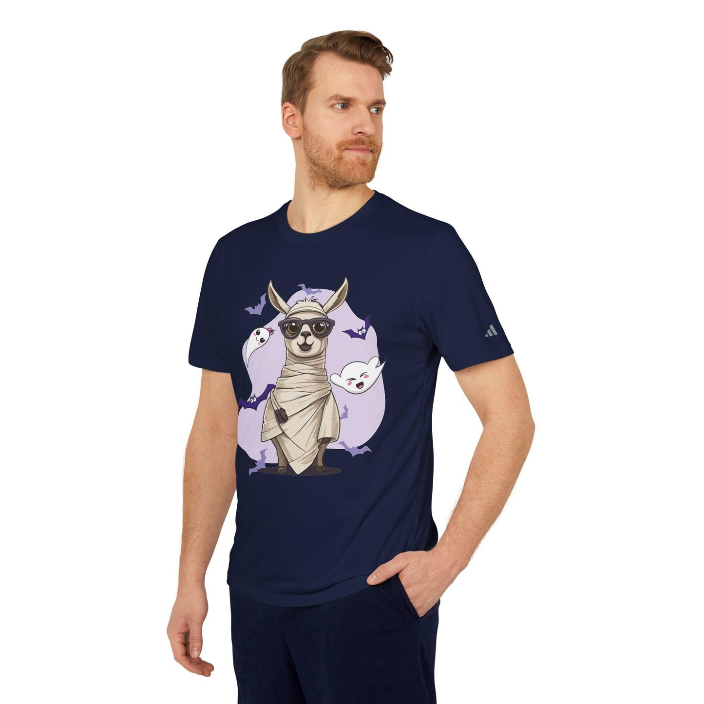 Llama Wrapped Halloween Adidas Unisex Sport T-shirt