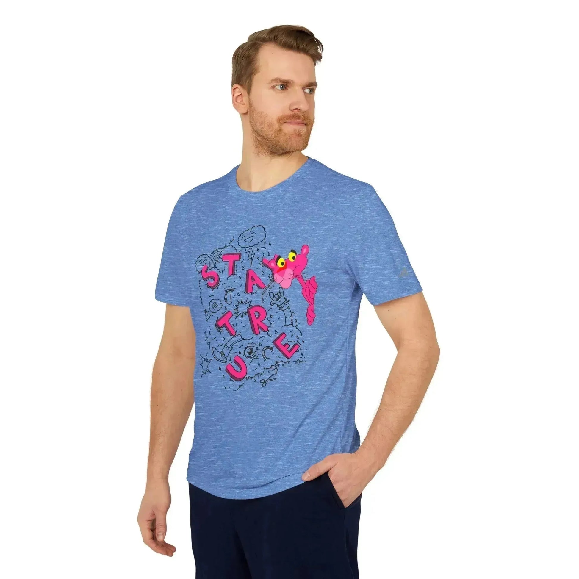 Funny Pink Panther Adidas® Unisex Sport T-shirt - Vkamian