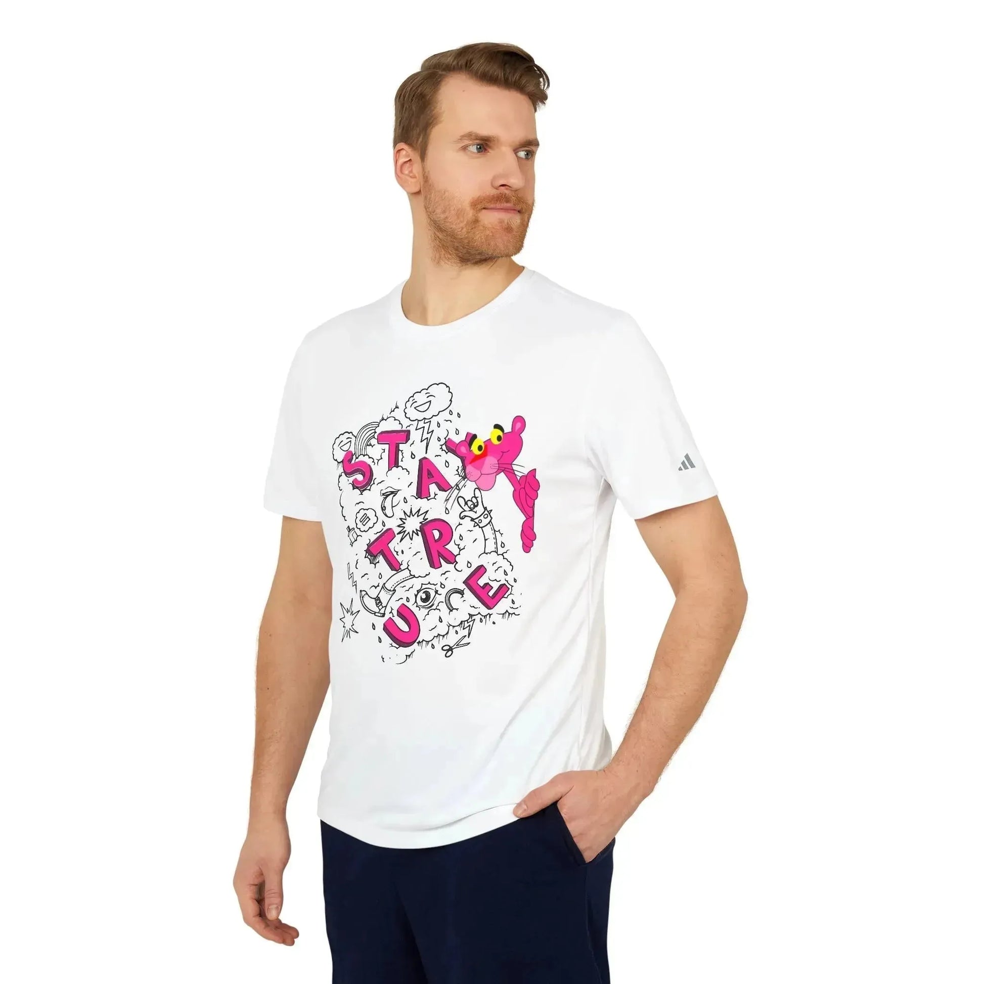 Funny Pink Panther Adidas® Unisex Sport T-shirt - Vkamian